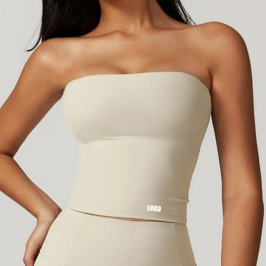 Sport Tube Tank Top Dames Gym Tops voor Dames High Impact Workout Active Wear Crop Top BH's Fitness